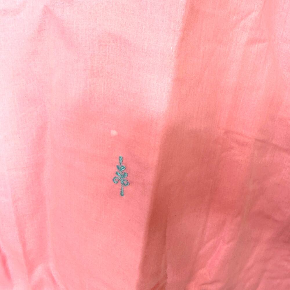 Indian Embroidered Sleeveless Kurta Dress In Pink Blue Size Medium - Picture 8 of 14